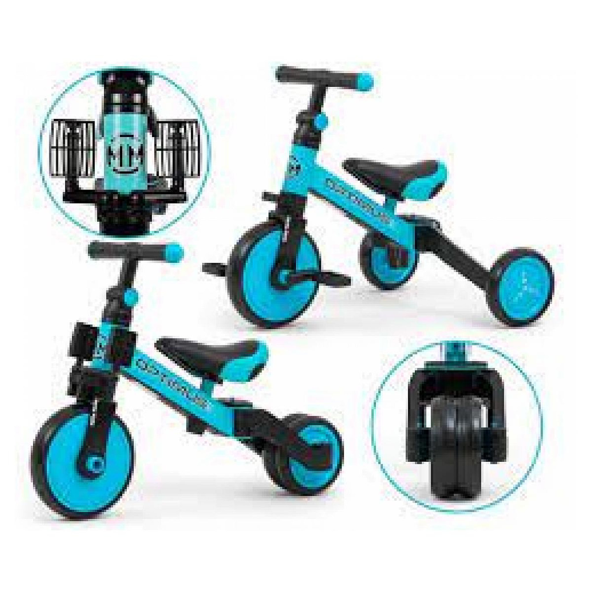 Voir la diapositive 2 : MILLY MALLY Ride On - Vélo 3en1 Optimus Bleu