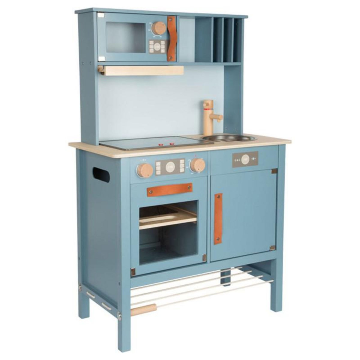 SMALL FOOT Small Foot - Wooden Children's Kitchen Blue, 7 pcs. 12216