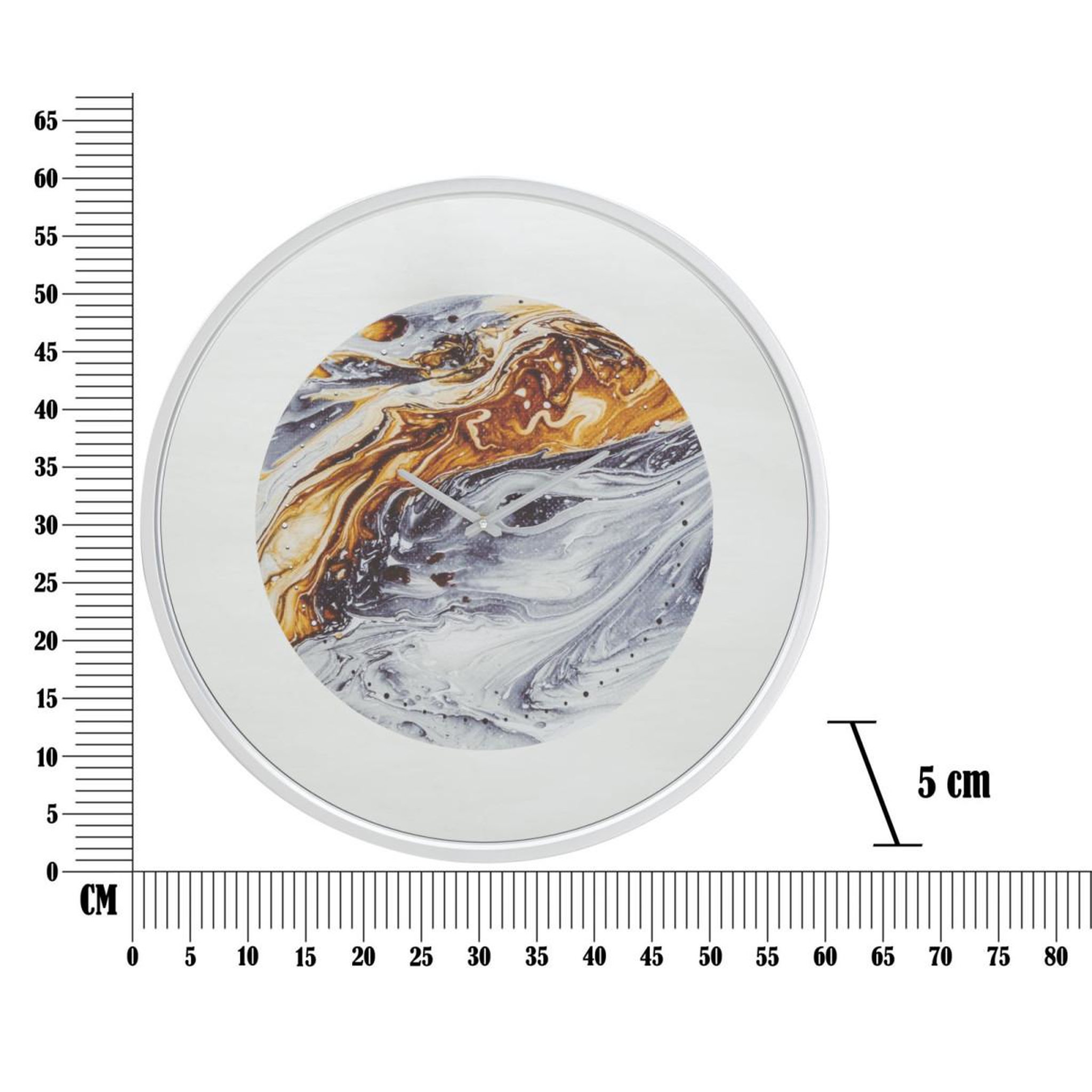 Voir la diapositive 6 : Paris Prix Horloge murale en verre  miroir grey  60cm multicolore