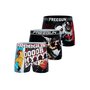 Voir la diapositive 1 : FREEGUN Lot de 4 boxers enfant US Sports