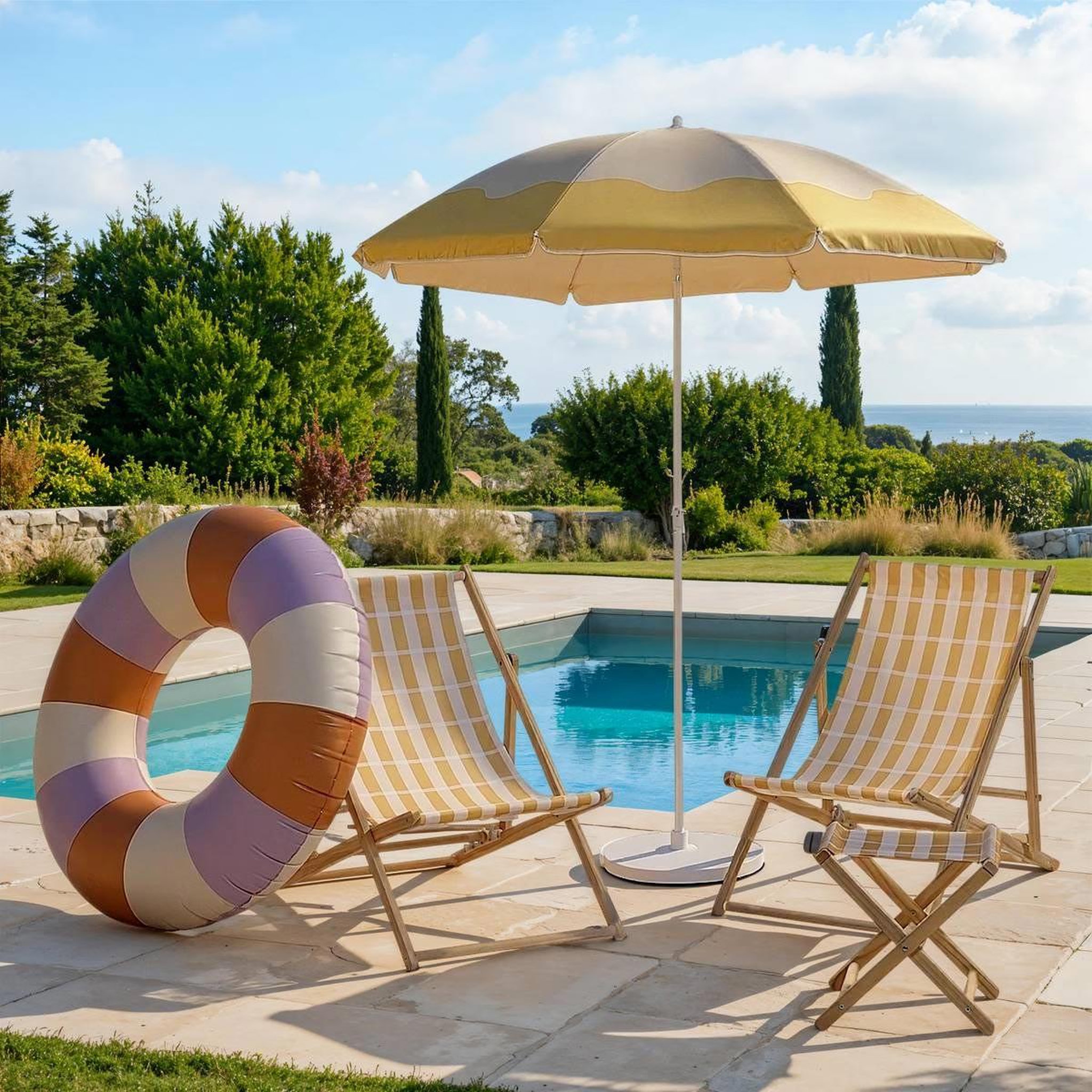 Voir la diapositive 4 : FIVE Bouée gonflable  poolside  106cm multicolore