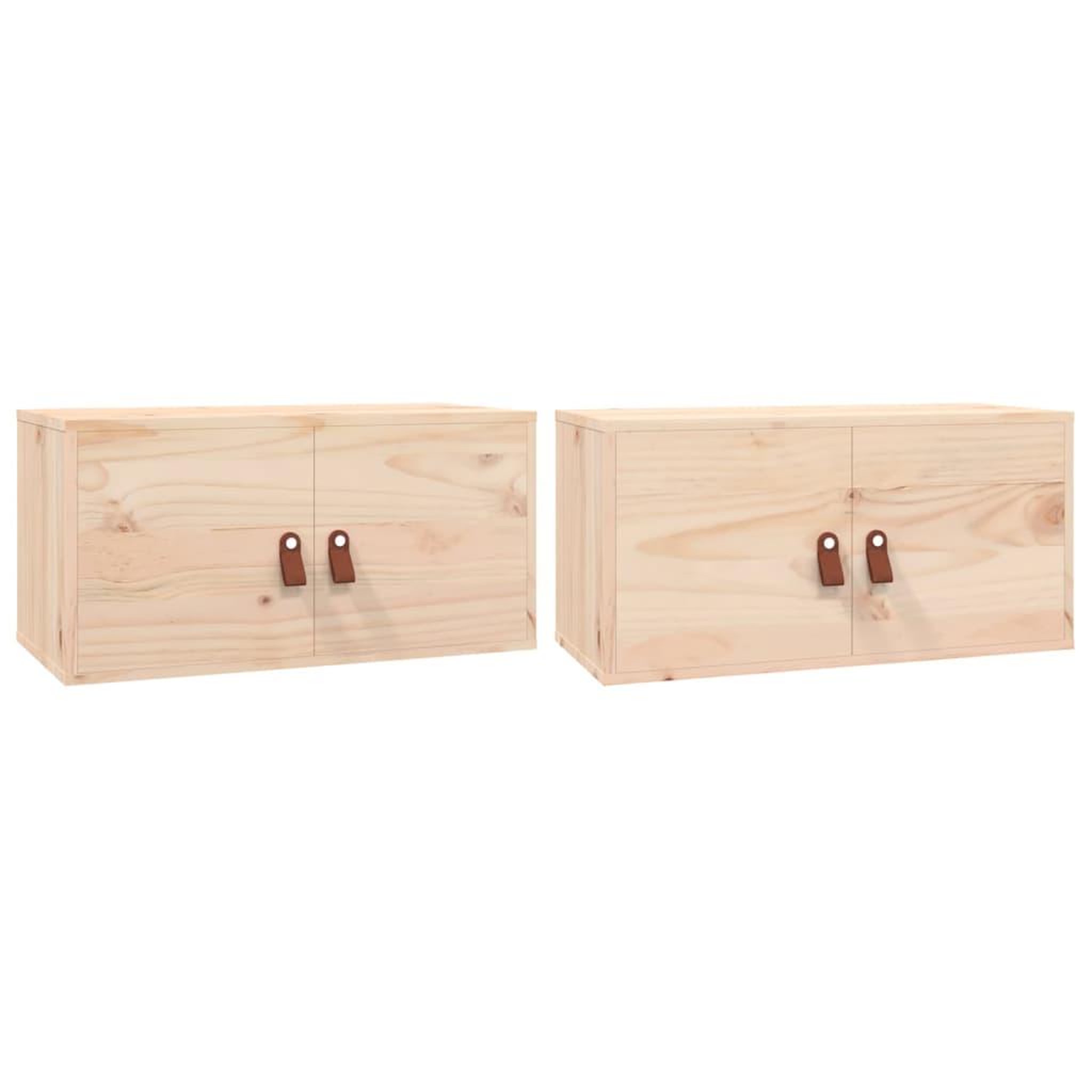 Voir la diapositive 2 : VIDAXL Armoires murales 2 pcs 60x30x30 cm Bois de pin massif