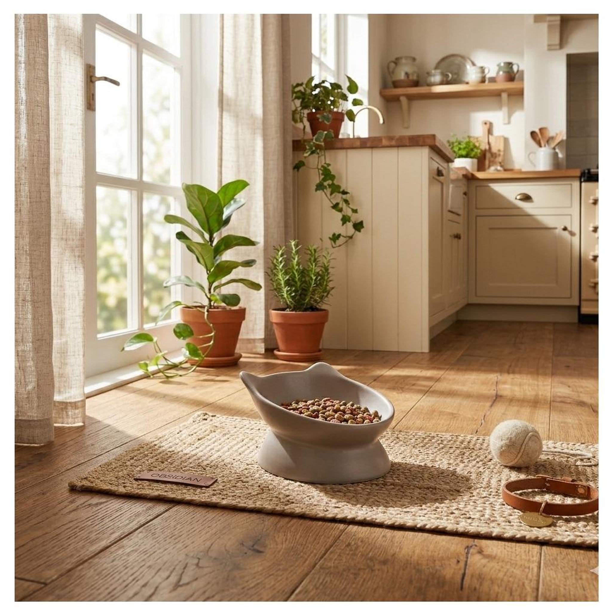 Voir la diapositive 3 : Eden Gamelle ergonomique en céramique pour chat filou