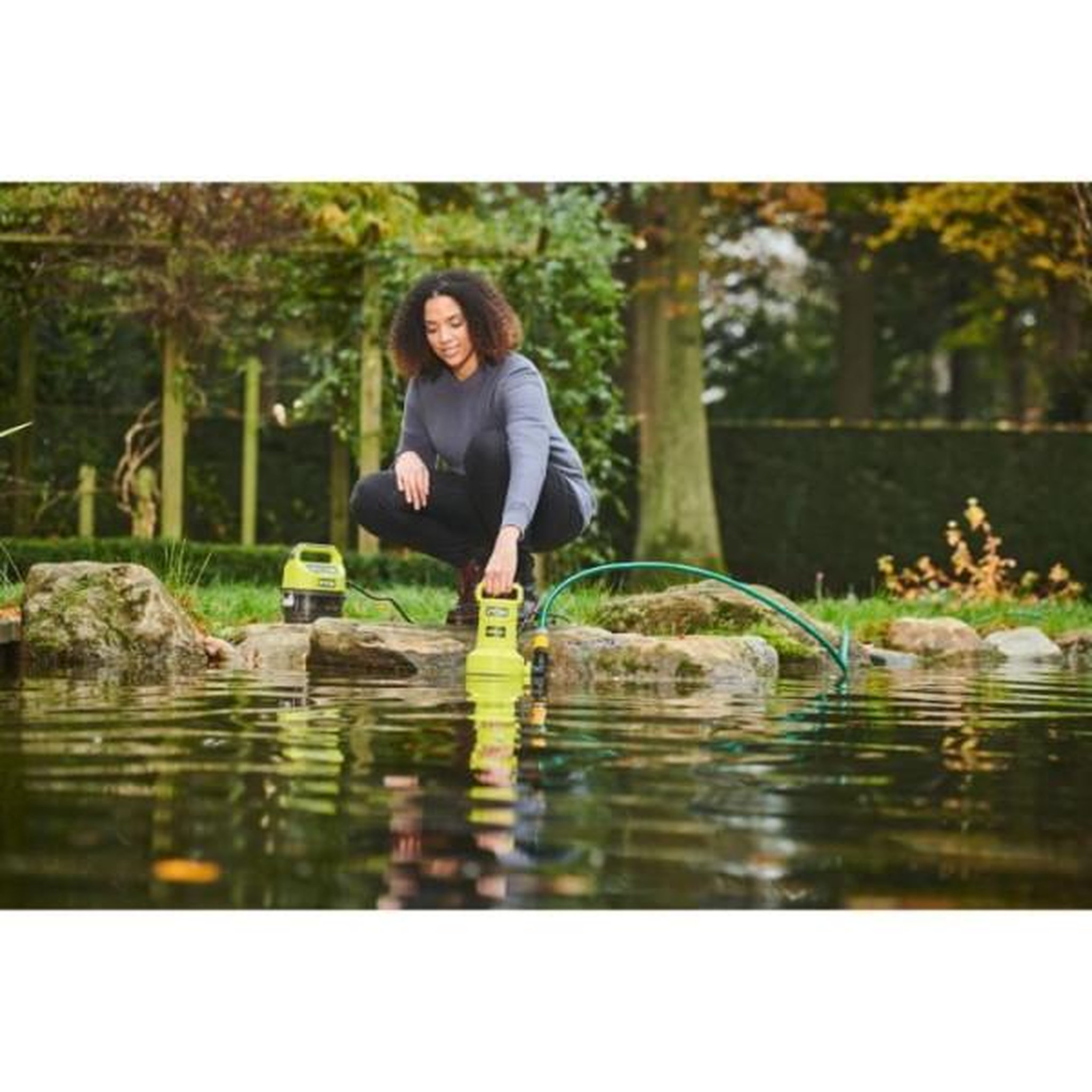Voir la diapositive 4 : Ryobi RYOBI - Pompe d'évacuation 18V - 4 200 l/h - immersion maxi. 5 m - IPX7 - minuterie 3 réglages - vendue sans batterie - RY18SP