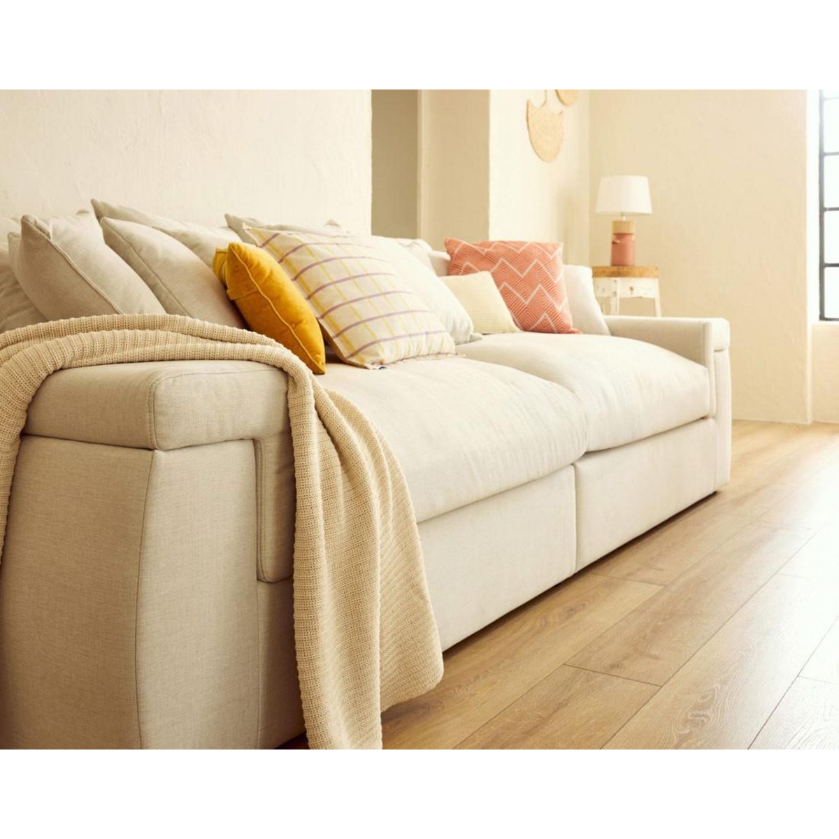 LISA DESIGN Sergio - canapé 4 places - assise profonde - en tissu