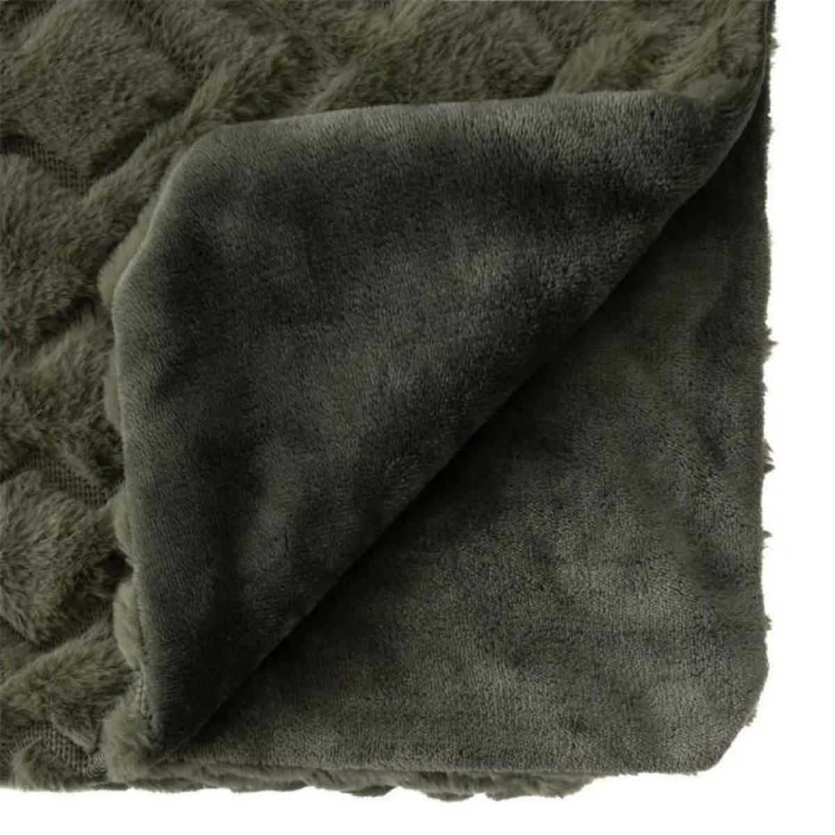 ATMOSPHERA Plaid Imitation Fourrure  Mara  120x160cm Kaki