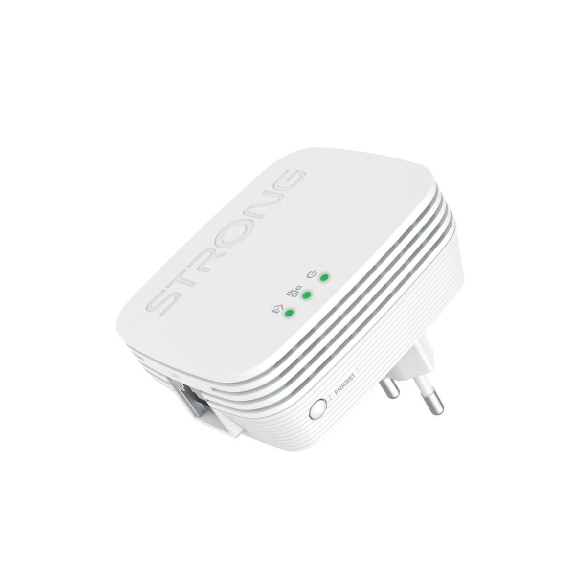 Strong Strong POWERLWF600DUOMINI Adaptateur réseau CPL 600 Mbit/s Ethernet/LAN Wifi Blanc 2 pièce(s)