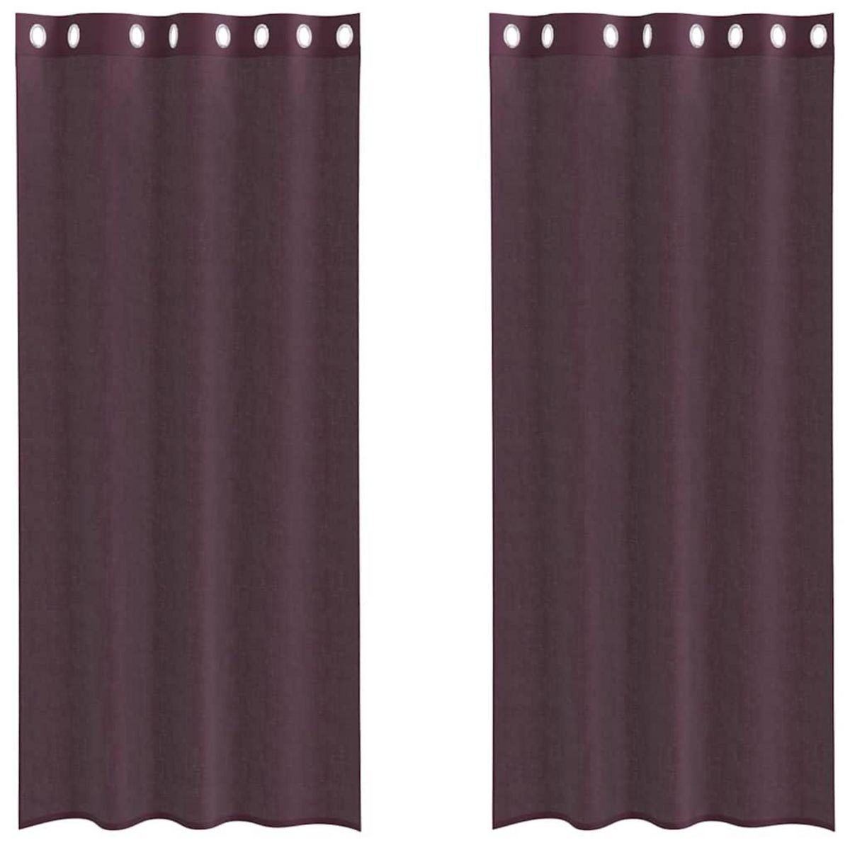 VIDAXL Rideaux en voile avec œillets 2 pcs violet 140x245 cm