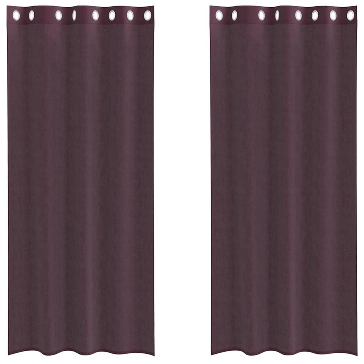 VIDAXL Rideaux en voile avec œillets 2 pcs violet 140x245 cm