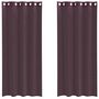 Voir la diapositive 2 : VIDAXL Rideaux en voile avec œillets 2 pcs violet 140x245 cm