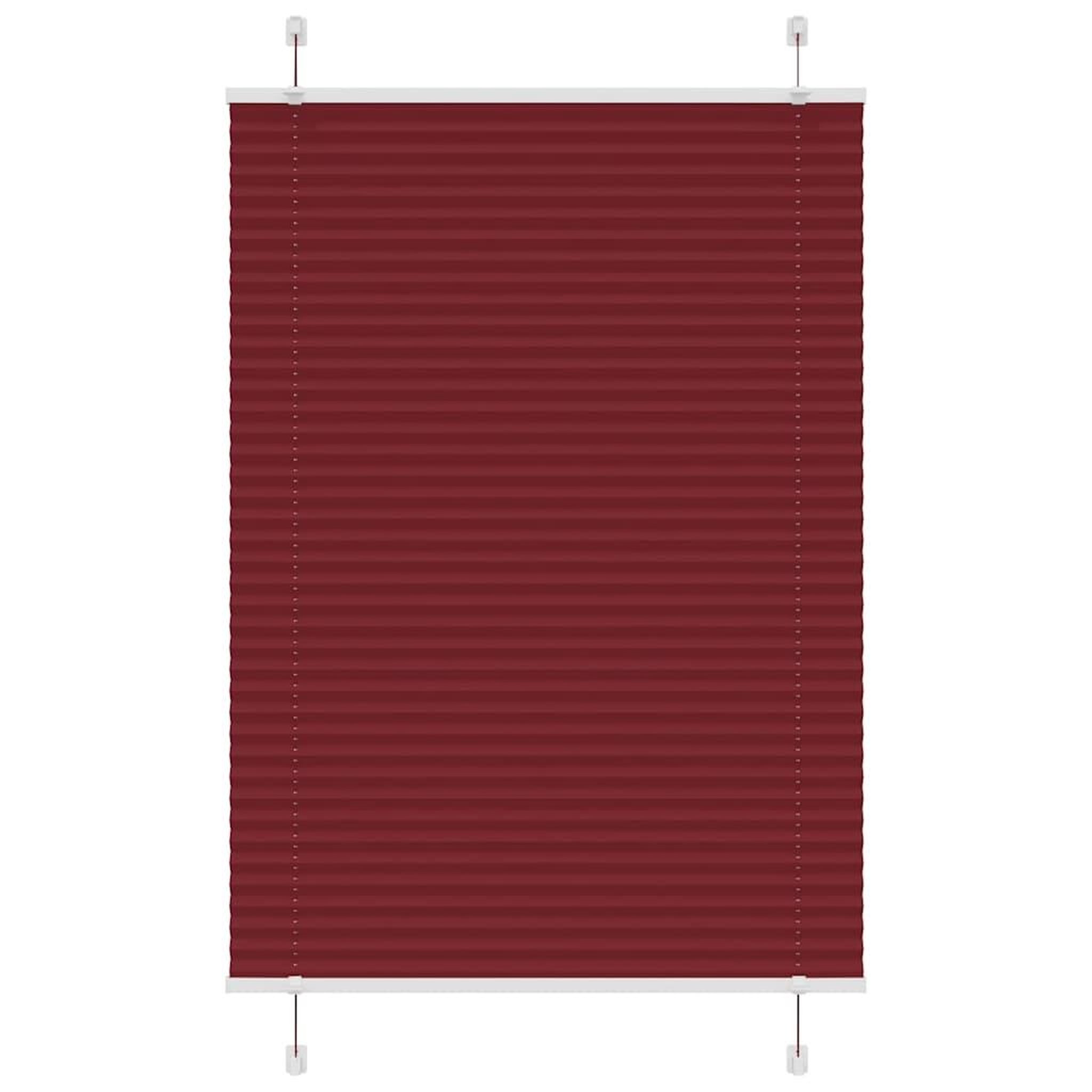 VIDAXL Store plisse rouge bordeaux 100x100 cm largeur du tissu 99,4 cm