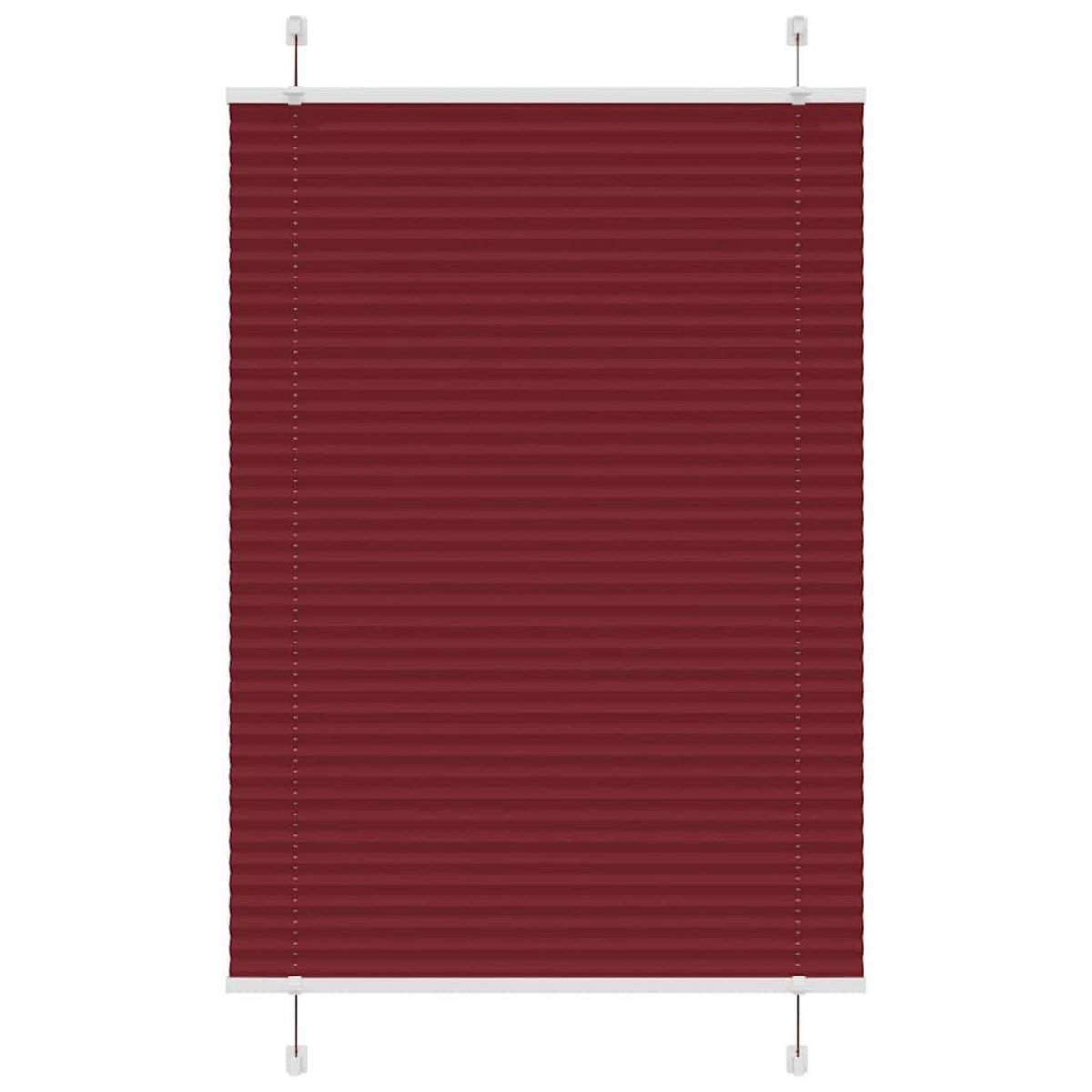 VIDAXL Store plisse rouge bordeaux 100x100 cm largeur du tissu 99,4 cm