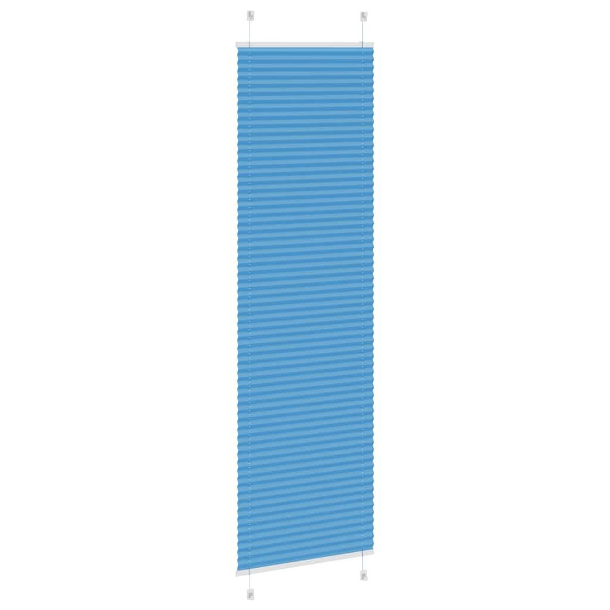 Voir la diapositive 4 : VIDAXL Store plisse bleu 65x200 cm largeur du tissu 64,4 cm polyester