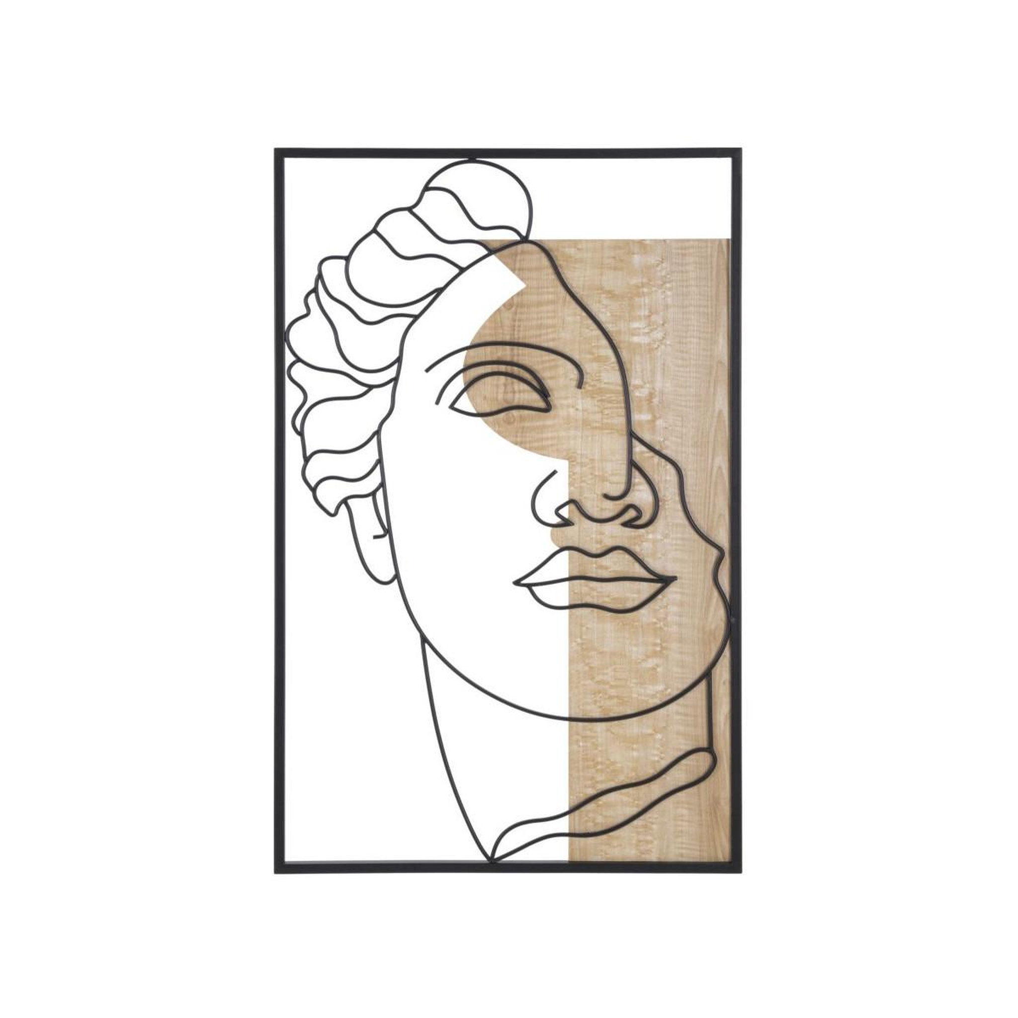 Paris Prix Décoration murale encadrée  david face  80cm naturel & noir