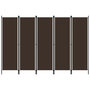 Voir la diapositive 1 : VIDAXL Cloison de separation 5 panneaux Marron 250x180 cm