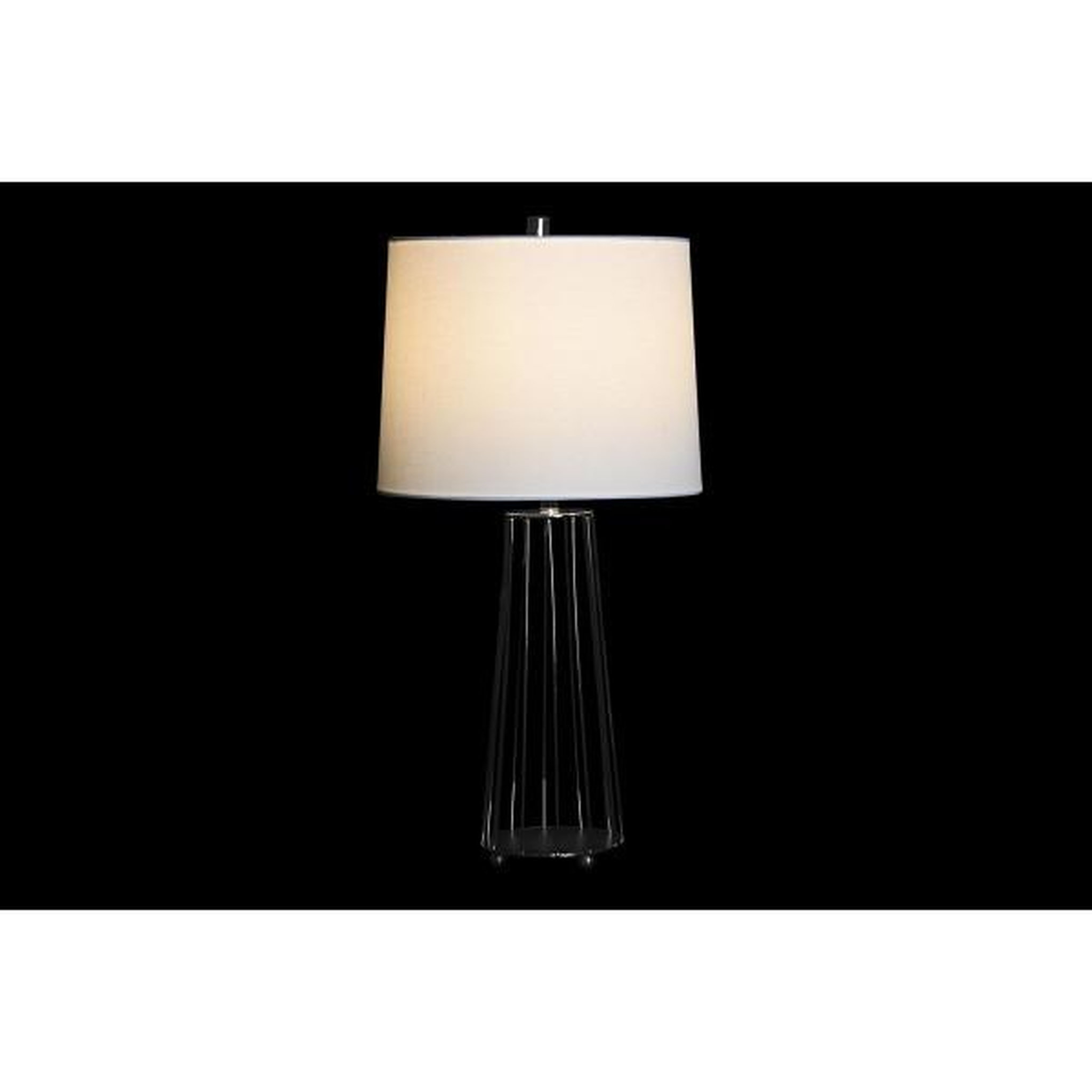 Voir la diapositive 2 : MARKET24 Lampe de bureau DKD Home Decor Métal Polyester Blanc 220 V 50 W (33 x 33 x 66 cm)