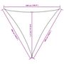 Voir la diapositive 6 : VIDAXL Voile de parasol tissu oxford triangulaire 5x5x5 m creme