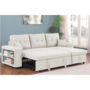 Voir la diapositive 2 : CONCEPT USINE Canapé d'angle convertible beige 4 places GLASGOW