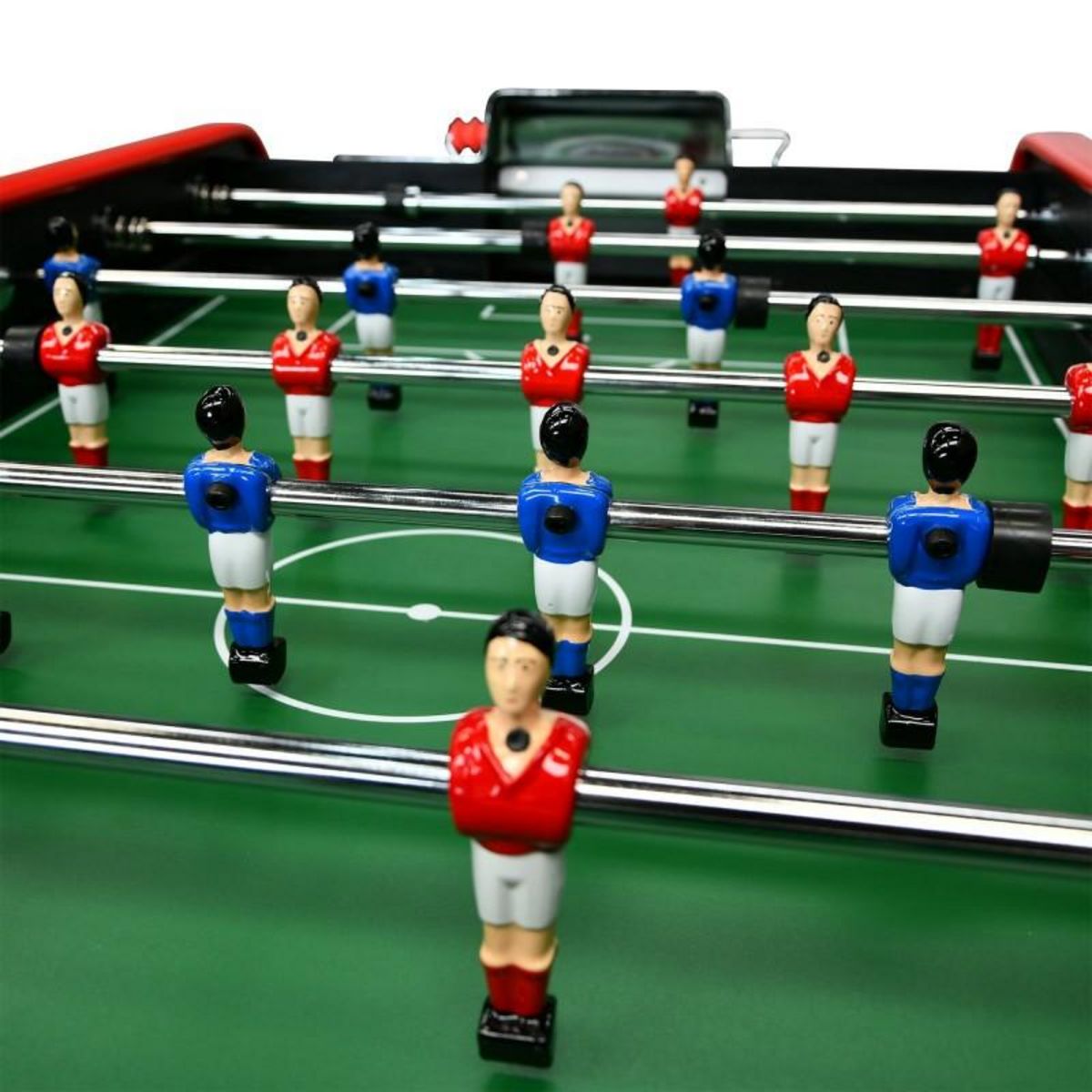 PLAY4FUN Baby-foot CLASSIC type Bistrot - 151 x 77 x 91 cm - Table de Baby-foot avec barres télescopiques et Balles Lièges Inclus
