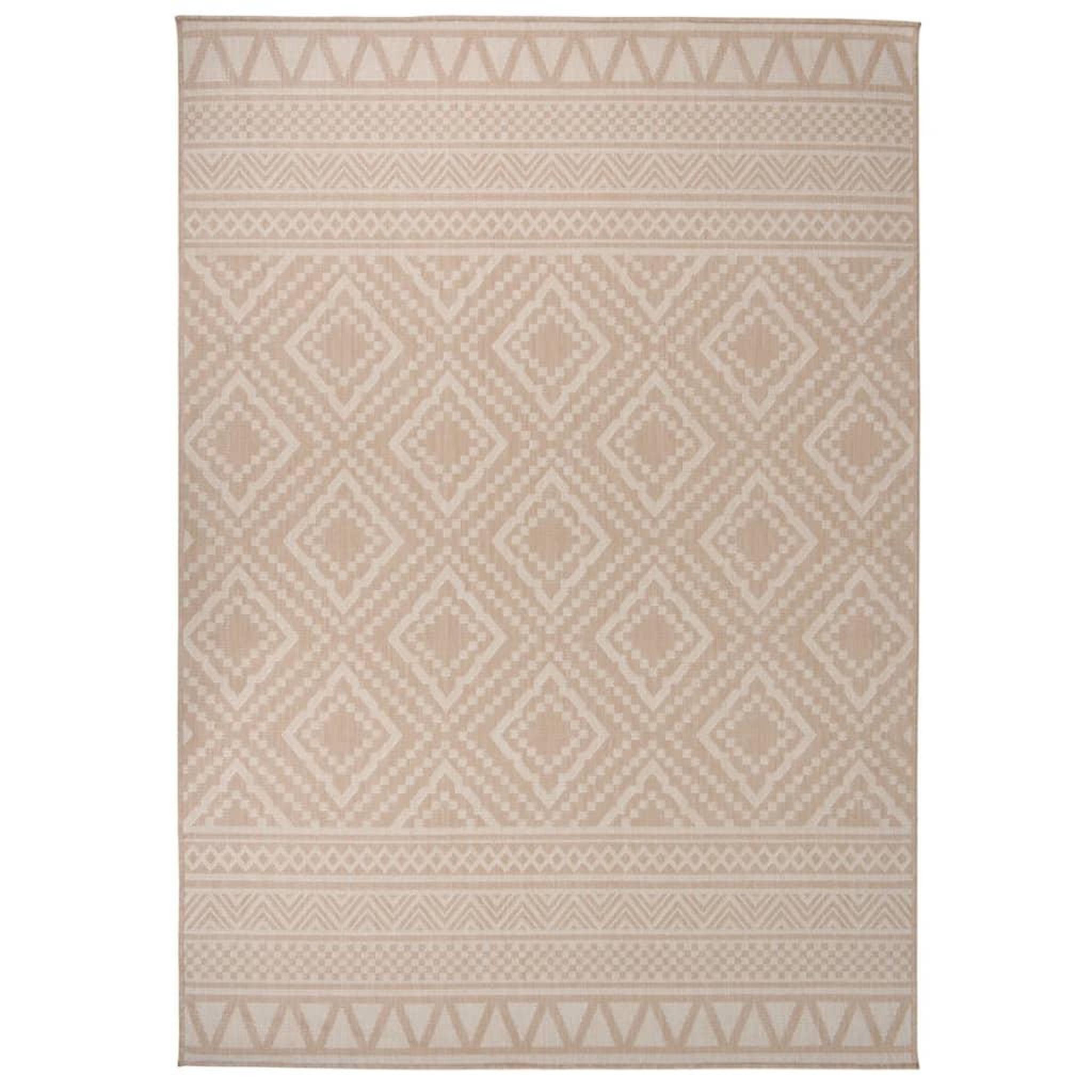 Voir la diapositive 1 : VIDAXL Tapis a tissage plat d'exterieur 140x200 cm Rayures brunes