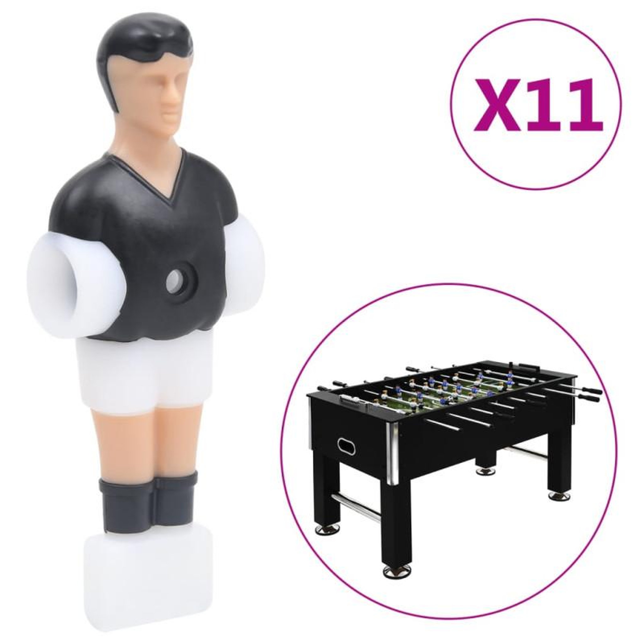 Voir la diapositive 4 : VIDAXL Joueurs de baby foot pour tige de 12,7 mm 22 pcs