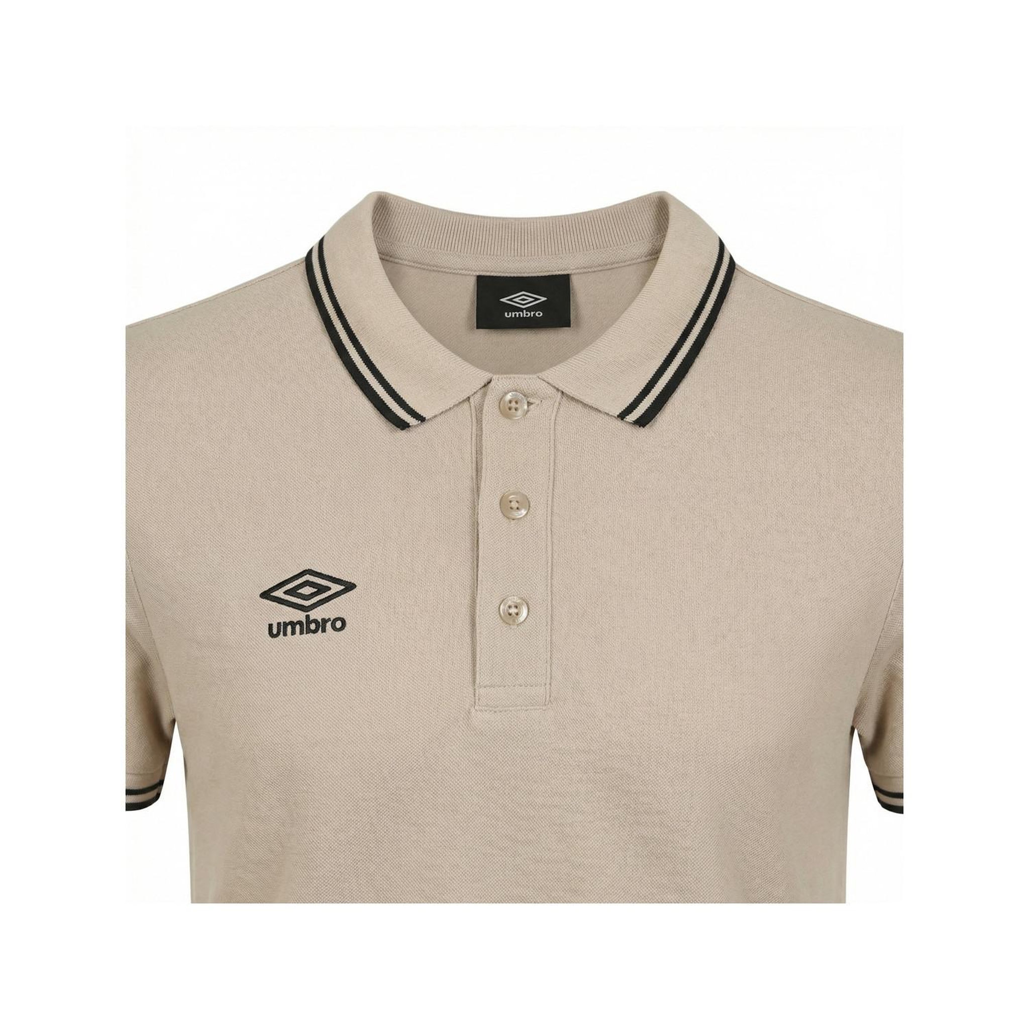 Voir la diapositive 2 : UMBRO Polo homme bicolore en coton pique avec logo brodé 806451