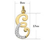 Voir la diapositive 3 : L'ATELIER D'AZUR Pendentif Or 18 Carats 750 Jaune Serti de Zirconiums - Initiale Lettre  E  - Chaine Offerte