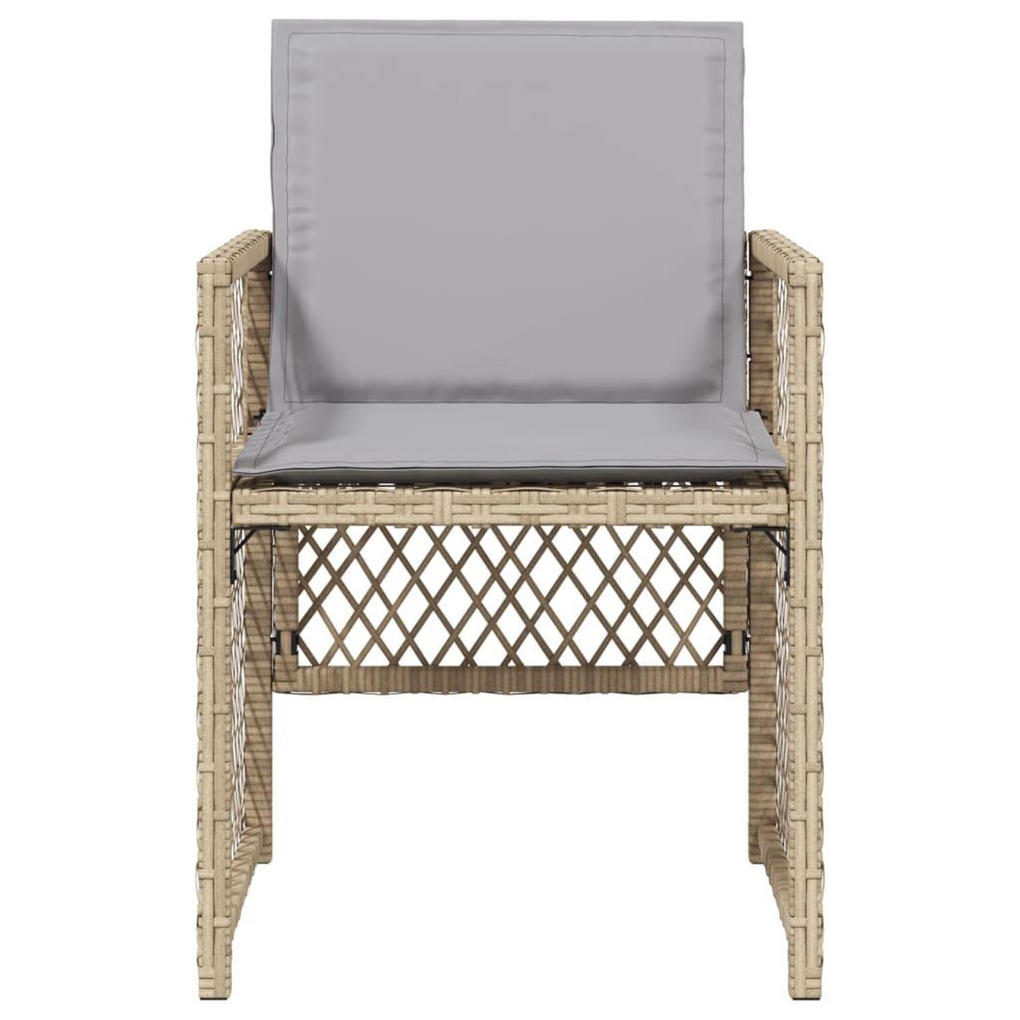 Voir la diapositive 5 : VIDAXL Chaises de jardin avec coussins lot de 4 melange beige