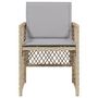 Voir la diapositive 5 : VIDAXL Chaises de jardin avec coussins lot de 4 melange beige