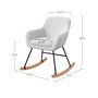 Voir la diapositive 4 : Rendez vous déco Rocking-chair en tissu bouclé blanc-Isola