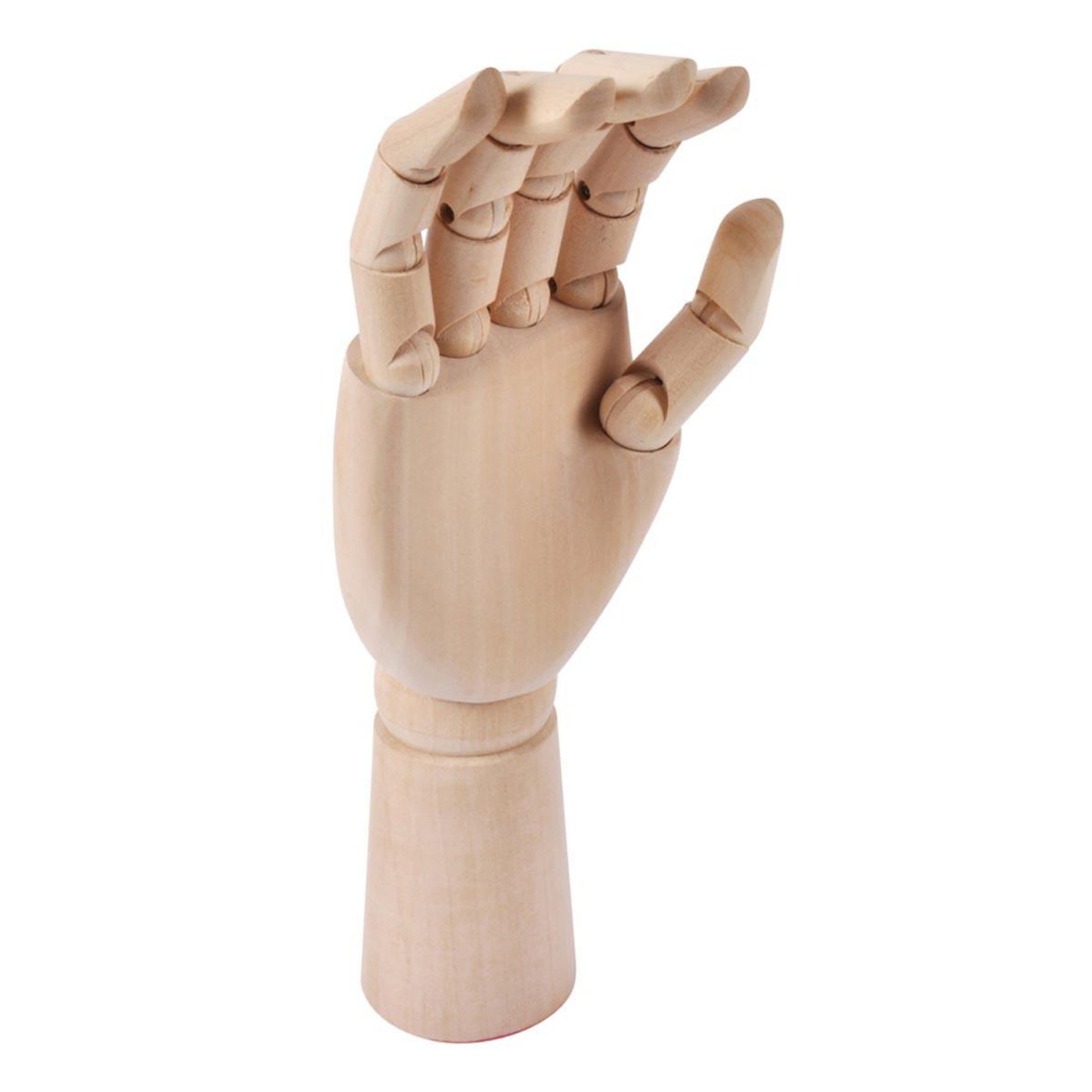 Voir la diapositive 2 : HOMEA Main en Bois Vernis  Articulée  30cm Naturel