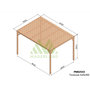 Voir la diapositive 2 : JARDIDECO Pergola en bois Toulouse avec toit semi-ouvert 400 x 300 cm - Maderland