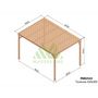 Voir la diapositive 2 : JARDIDECO Pergola en bois Toulouse avec toit semi-ouvert 400 x 300 cm - Maderland