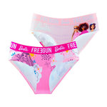 FREEGUN Lot de 2 culottes fille Barbie. Coloris disponibles : Rose