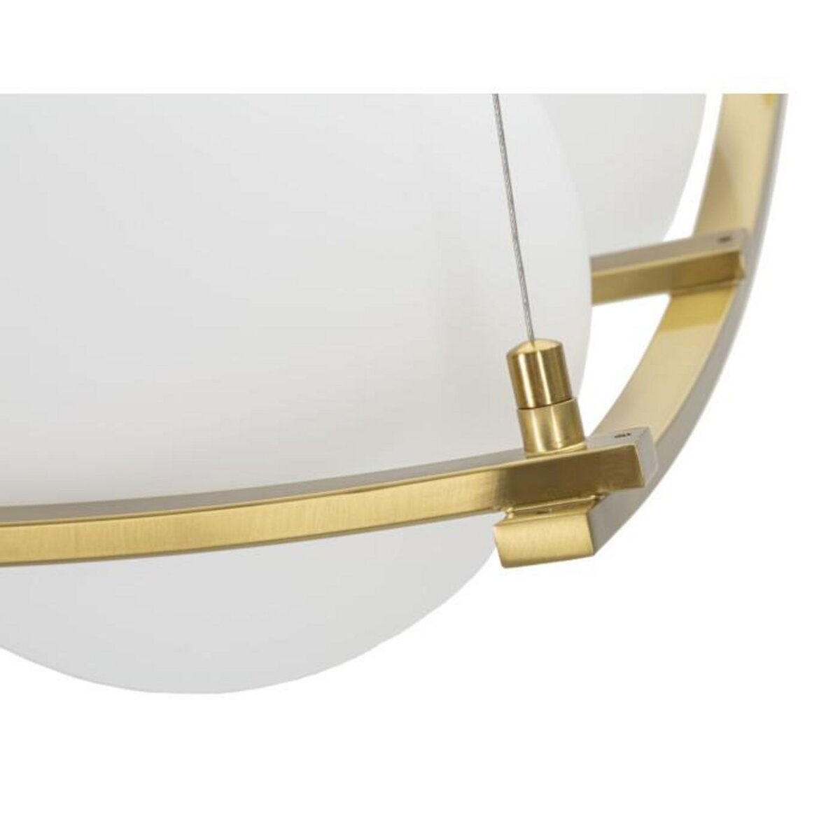 Paris Prix Lampe Suspension en Verre  Japan  45cm Blanc & Or