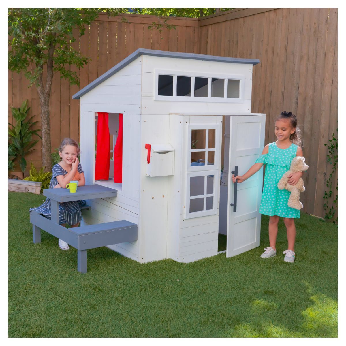 Kidkraft Maisonnette en bois enfant blanche MODERN