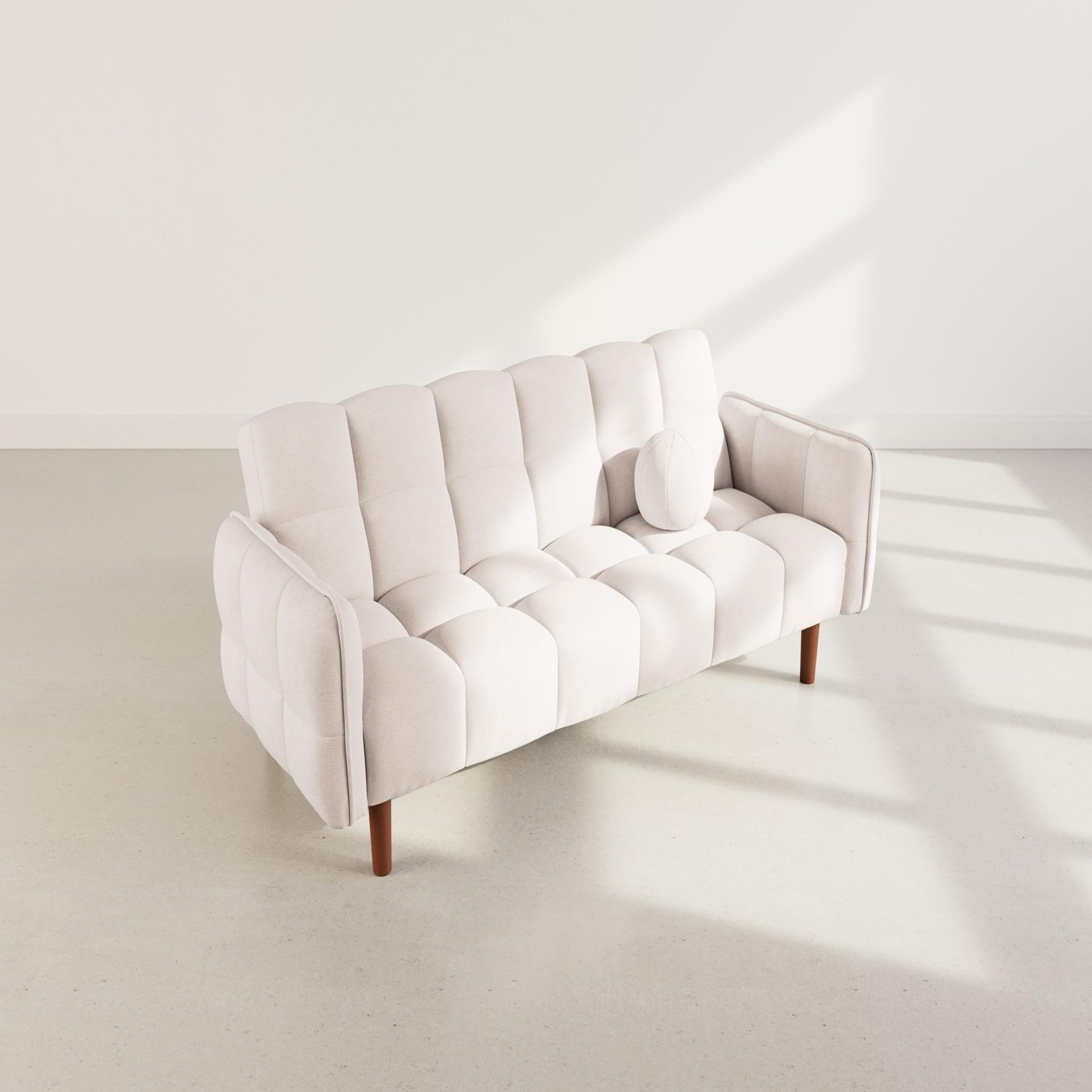 Voir la diapositive 5 : BEST MOBILIER Adam - canapé convertible clic-clac 2 places en tissu texturé