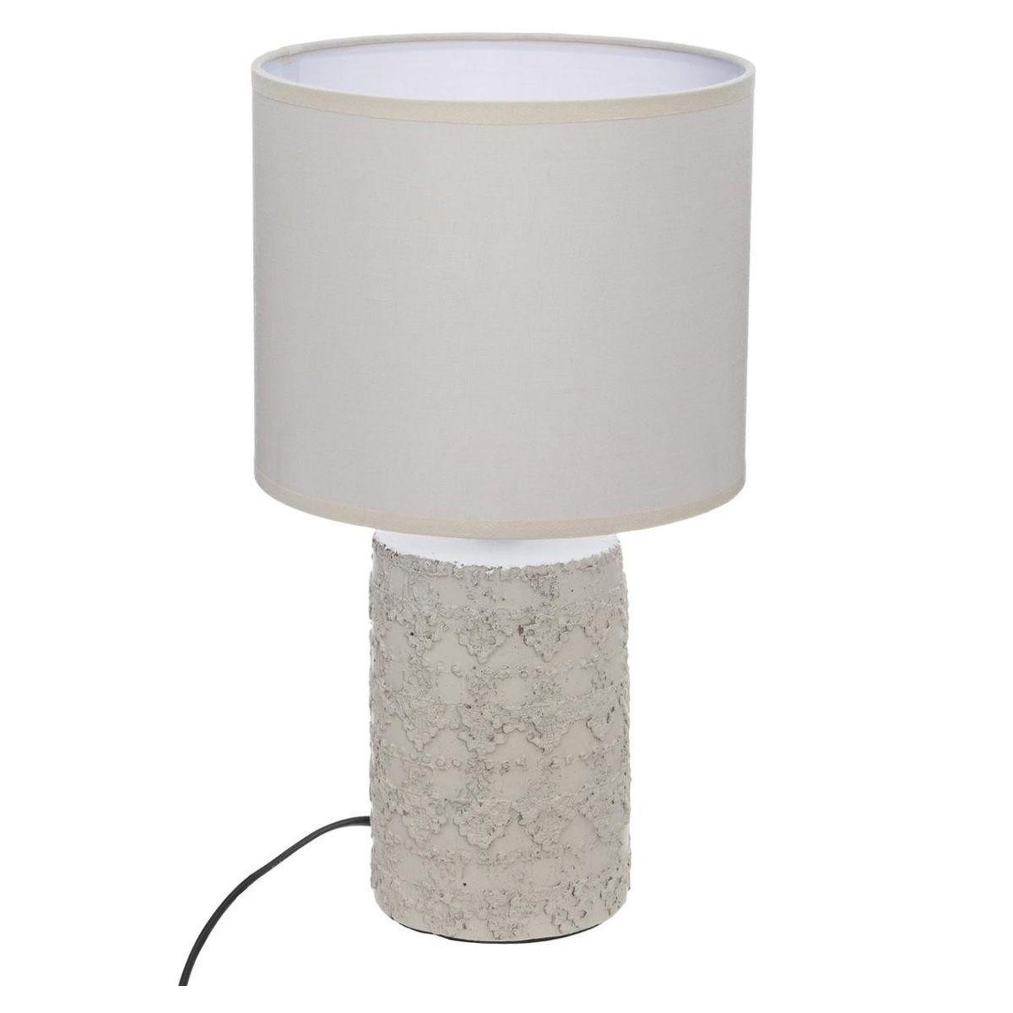 ATMOSPHERA Lampe à poser effet béton  melo  33cm beige