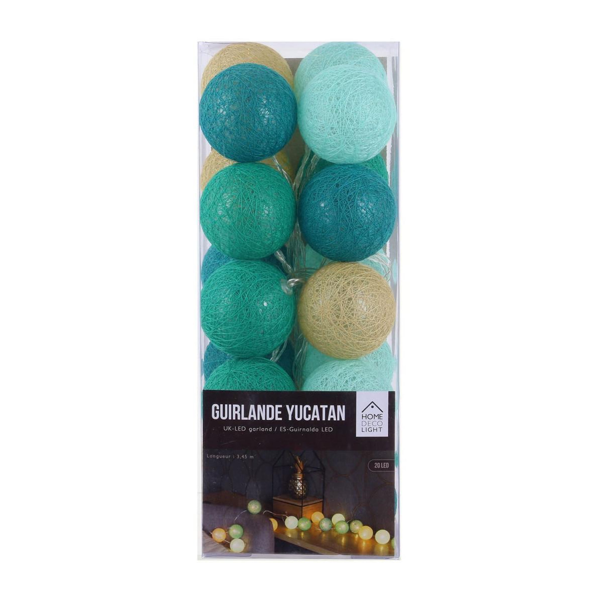 Voir la diapositive 5 : The Home Deco Factory Guirlande lumineuse à led  yucatan  345cm bleu