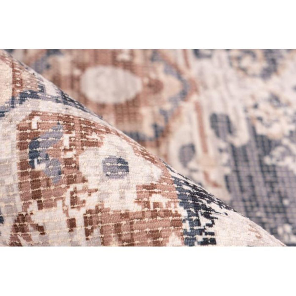 Paris Prix Tapis Vintage à Poils Courts  Indiana I  Gris & Marron