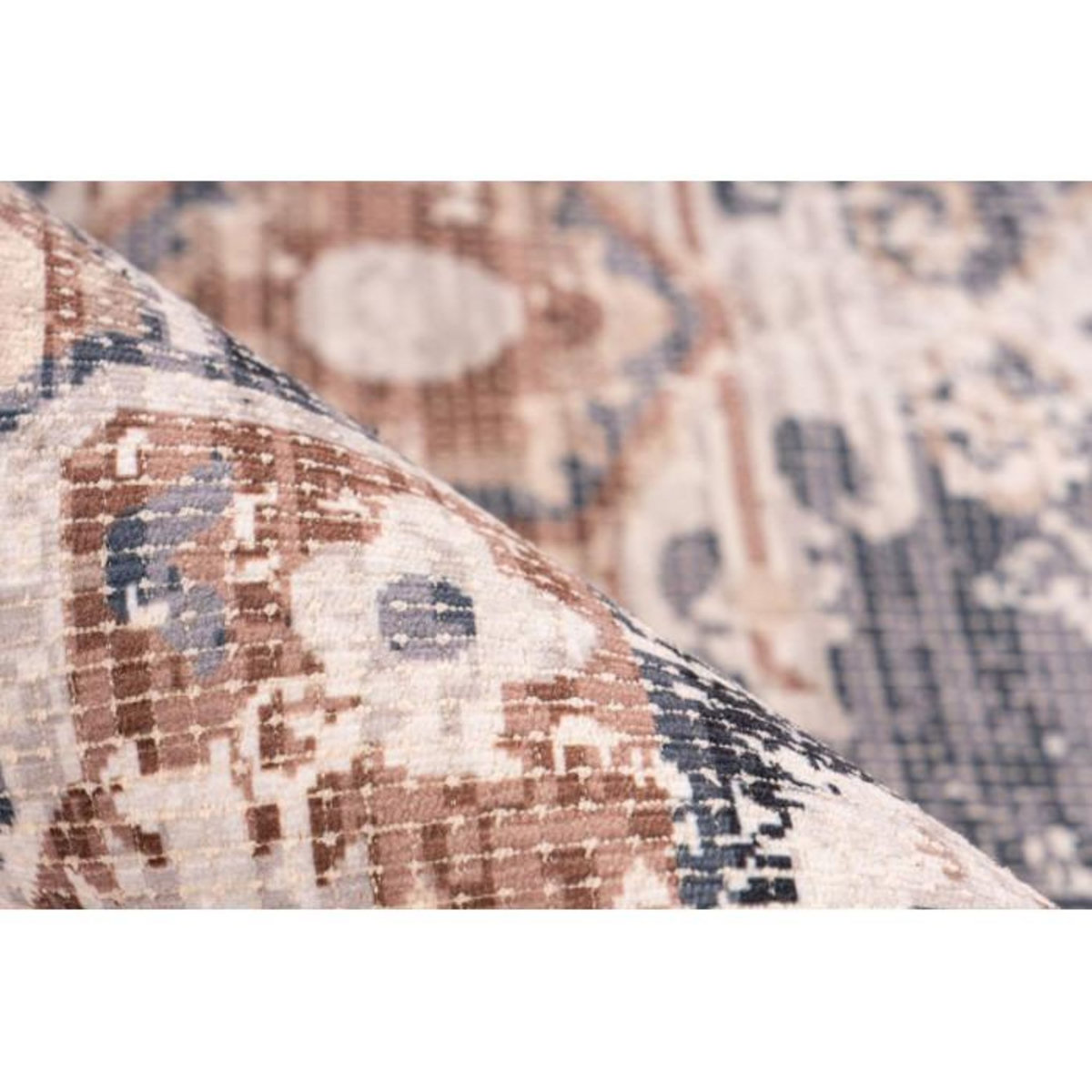 Paris Prix Tapis Vintage à Poils Courts  Indiana I  Gris & Marron