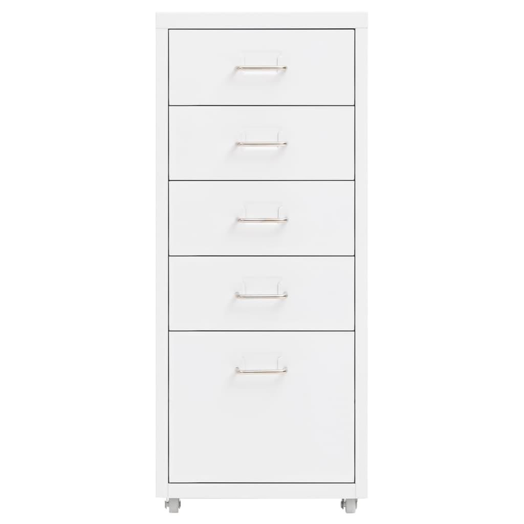 Voir la diapositive 2 : VIDAXL Classeur mobile Blanc 28x41x69 cm Metal