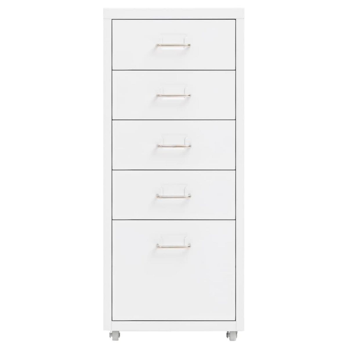 VIDAXL Classeur mobile Blanc 28x41x69 cm Metal