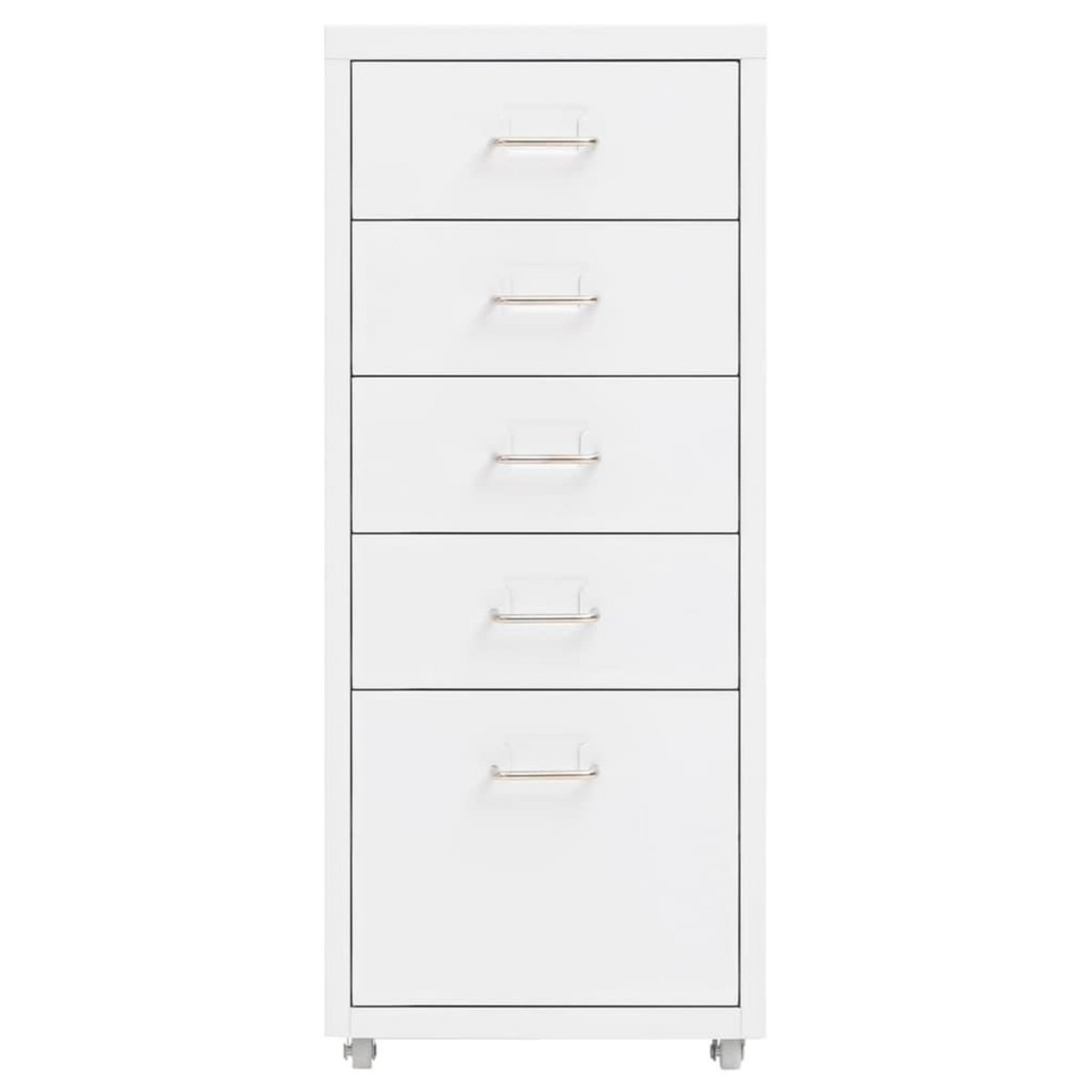 VIDAXL Classeur mobile Blanc 28x41x69 cm Metal