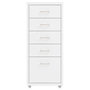 Voir la diapositive 2 : VIDAXL Classeur mobile Blanc 28x41x69 cm Metal