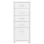 Voir la diapositive 2 : VIDAXL Classeur mobile Blanc 28x41x69 cm Metal