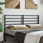 VIDAXL Tete de lit metal noir 140 cm