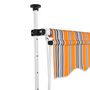 Voir la diapositive 2 : VIDAXL Auvent retractable manuel 400 cm Rayures jaunes et bleues