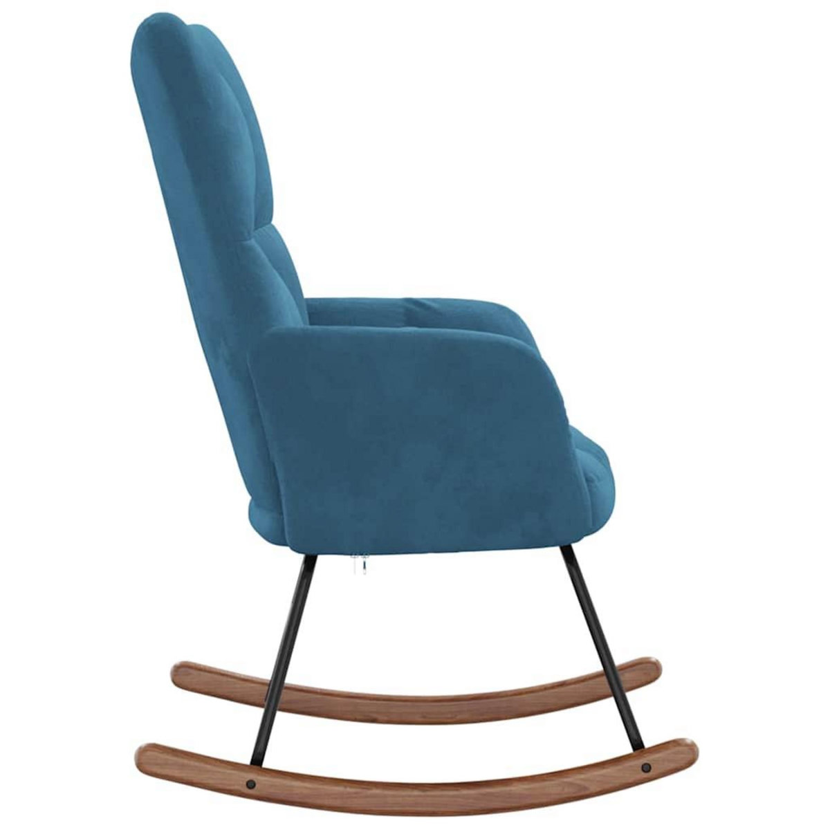 VIDAXL Chaise a bascule Bleu Velours