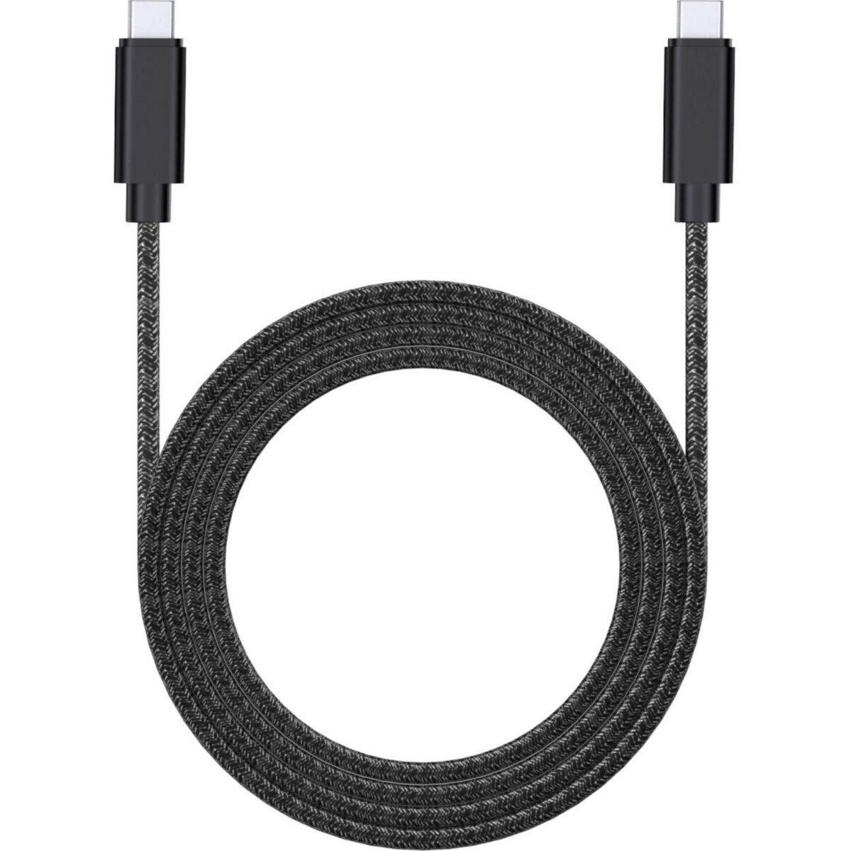 ADEQWAT Câble USB C vers USB-C 2M 100W Noir